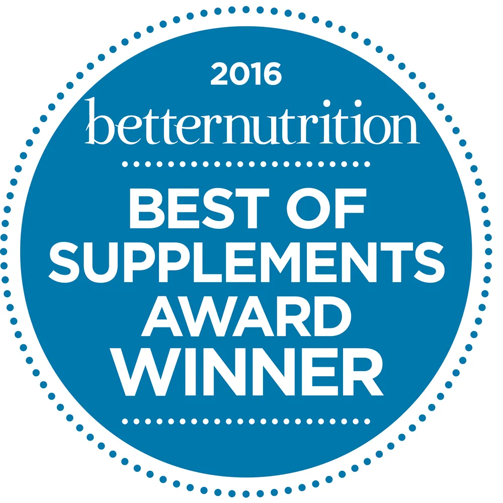 Better Nutrition magazine best of supplements 2016 winners logo